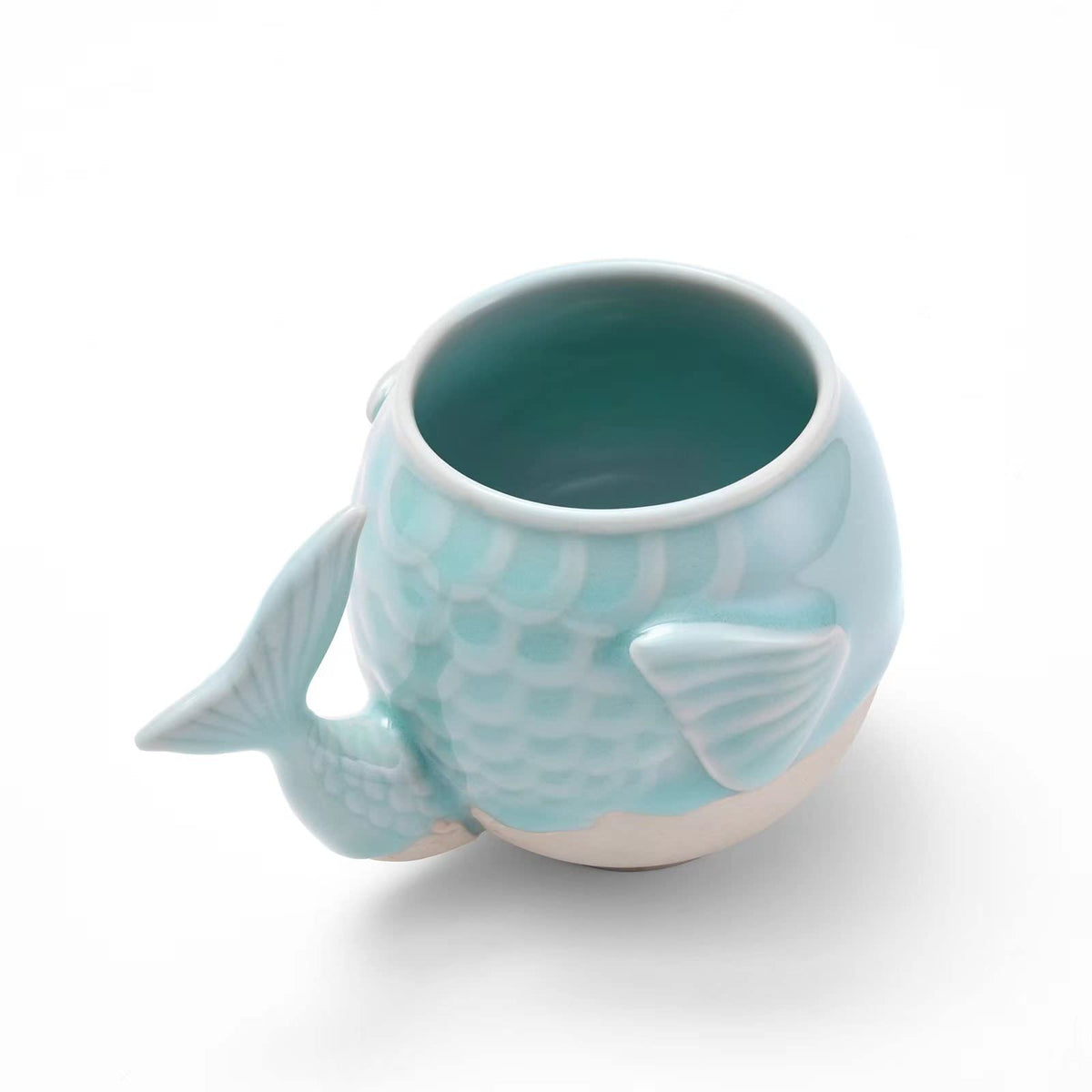 Whale Succulent Planter Gift – Handmade Longquan Celadon Ceramic Plant Pot, Cute Small Planter for Desk Window Decor, Housewarming Birthday Gift for Women Plant Lovers