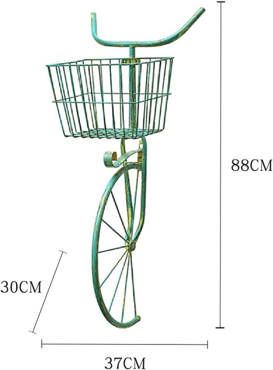 Asiwnshw Metal Bicycle Planter, Bike Flower Plant Stand, Flower Display Stand Cart Hand Painted Metal Bicycle Plant Stand Standing Planter Flower Holder Indoor Outdoor Decor(Blue)