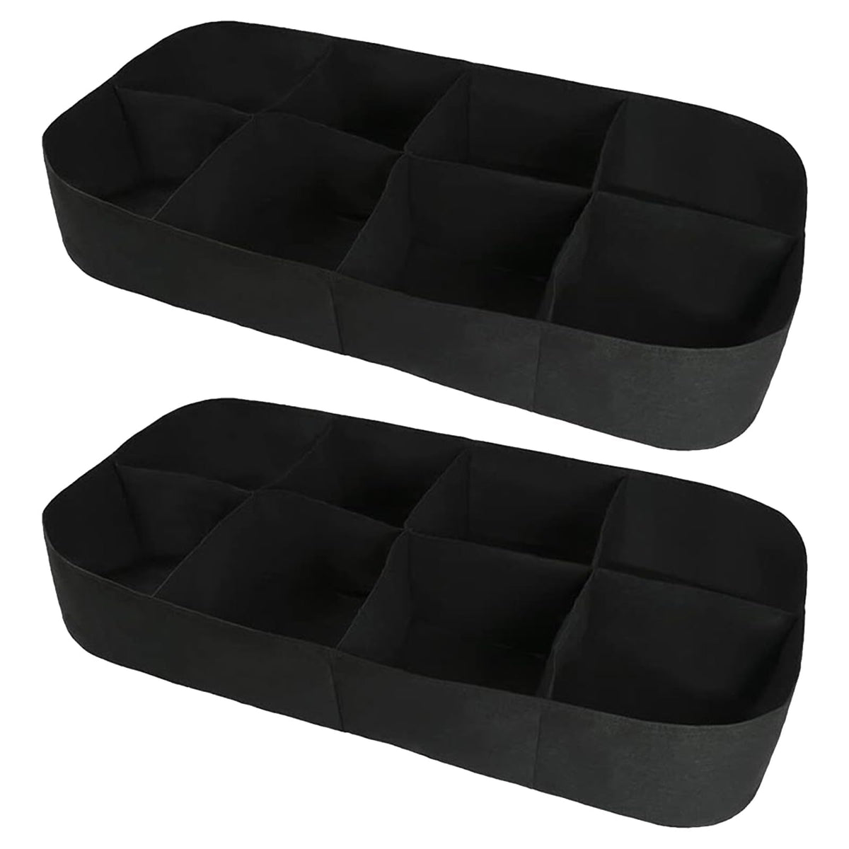 ZUDKSUY 2Pack 128 Gallon Fabric Raised Garden Bed 8 Grids 6x3x1Ft Plant Grow Bags, Square Planters for Outdoor Plants Growing Herbs Flowers Vegetables Potato Grow Bags Outdoor Indoor Gardening