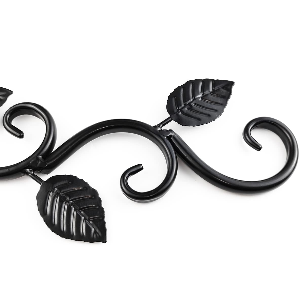 NSBELL Plants Hangers Outdoor Indoor Decor, Wall Hooks for Hanging Plant Bracket, Plant Hooks for Bird Feeder, Wind Chime, Lights, Lanterns (Black-2PCS)