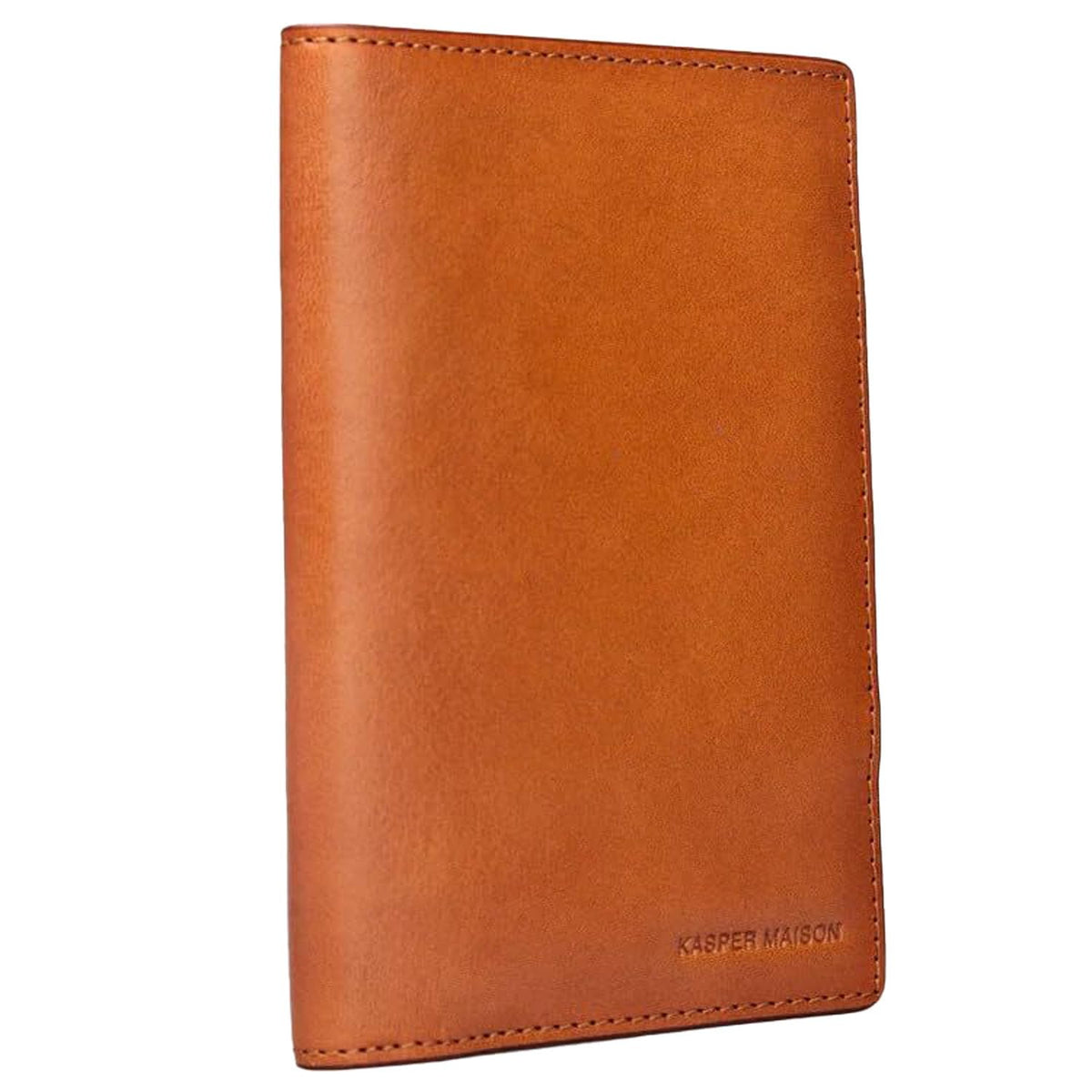 Kasper Maison Premium Leather RFID Passport Cover & Travel Wallet with Anti-theft RFID Blocking - Tan