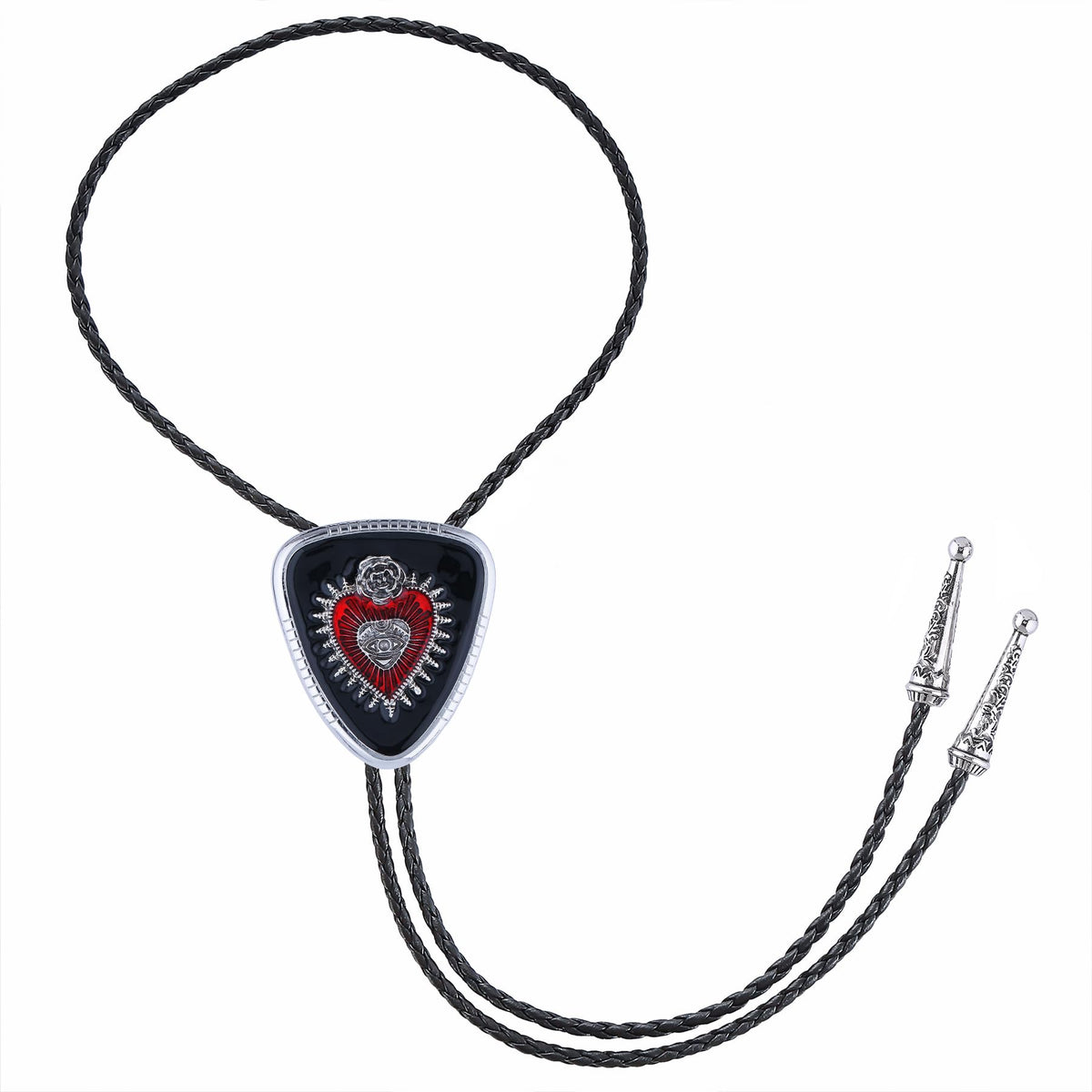 GelConnie Bolo Tie Black Vincent Vega Bolo Tie for Men Women Goth Cowboy String Ties Western Bolero Ties Men