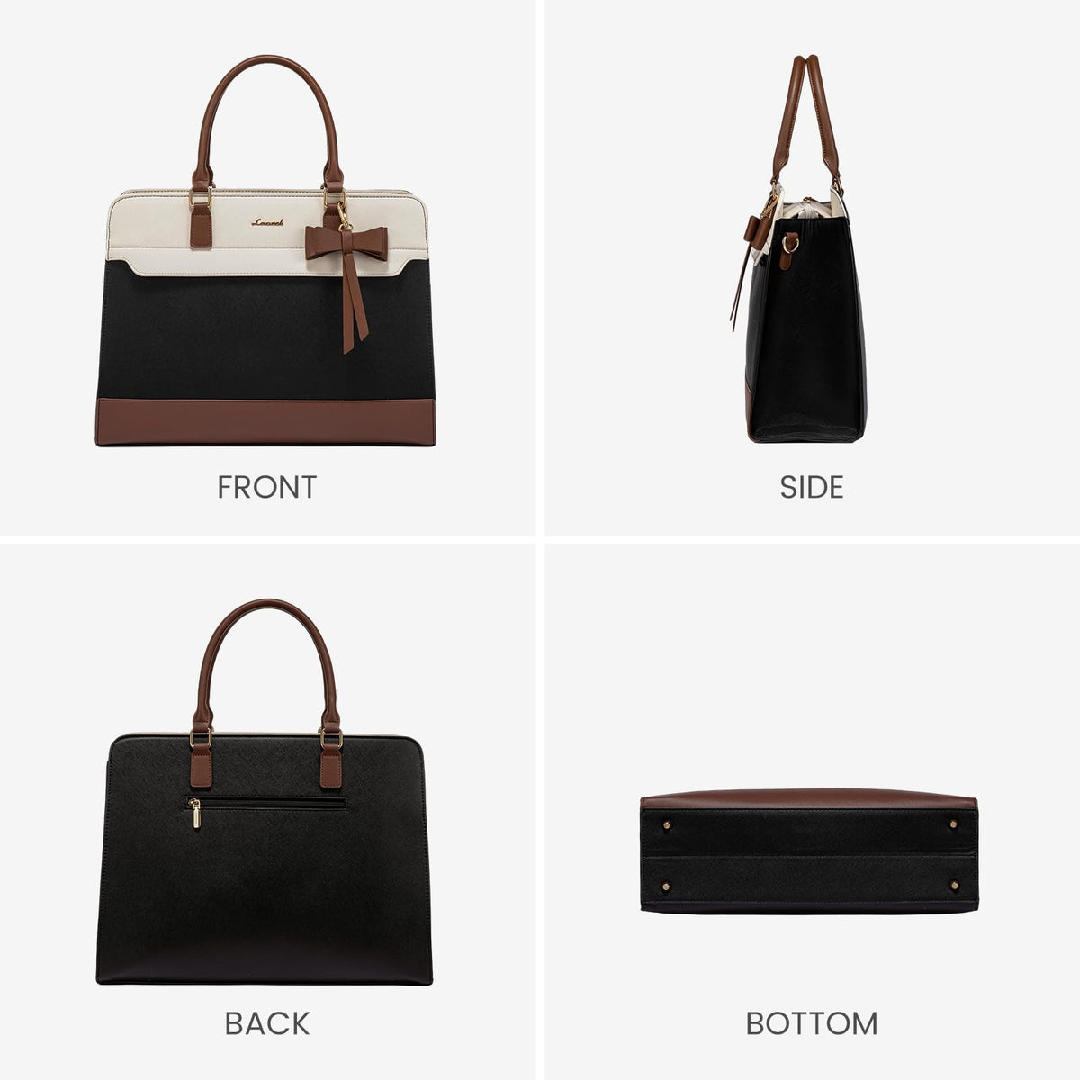 LOVEVOOK Laptop Tote Bag for Women,Leather Work Bag, Waterproof Business Teacher Bag,Large Computer Handbag Purse Briefcase,Office Gifts for Women