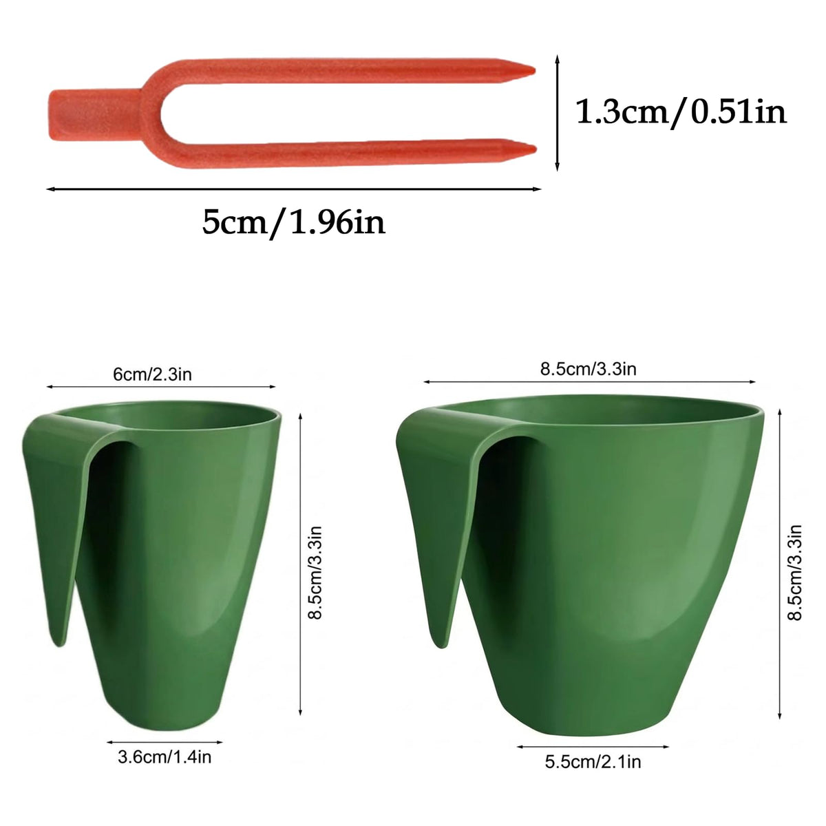 Strawberry Propagation Cups, Reusable Plastic Bare Root Growing Pots Hanging Transplant, 10 Cups & 20 Clips Set for Home Balcony Yard Growers (Small,10pcs)