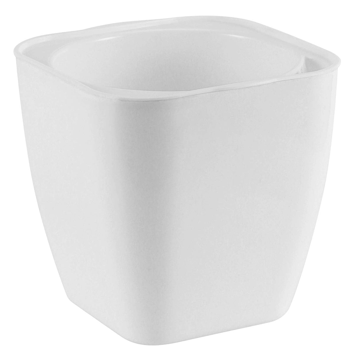 ZEONHAK 5 Inches Self Watering Planter, 10 Pack Plastic Self Watering Pots with 10 Wick Ropes, Wicking Flower Pots for Violets, Ocean Spider Plant, Orchid, Plants, Flowers, White