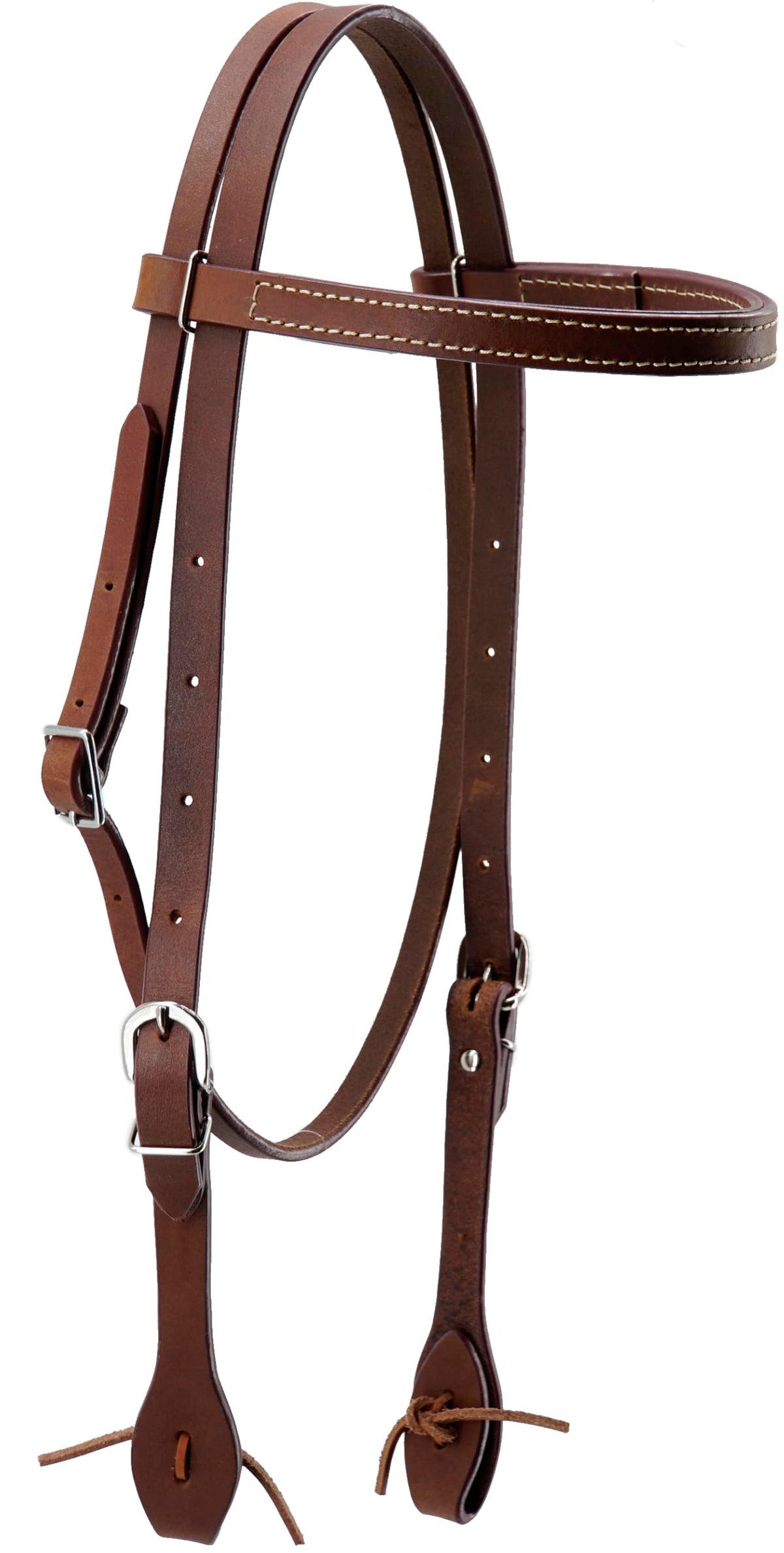 Doqn Western Horse Curb Bridle Headstall, Oil-Tanned Full-Grain Leather, Heavy Weight, for Ranch Work, Trail Riding & Training