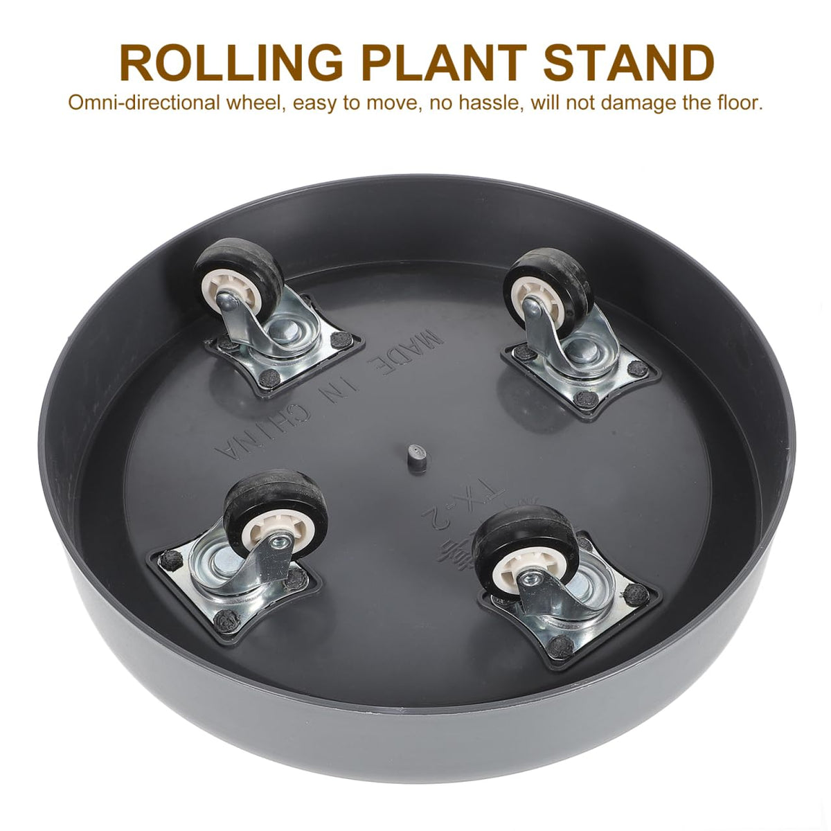 SEWOART Heavy Duty Plant Dolly with Wheels Rolling Plant Stand for Easy Moving Sturdy Plastic Planter Tray for Pots Quiet -directional Design for Indoor and Outdoor Use
