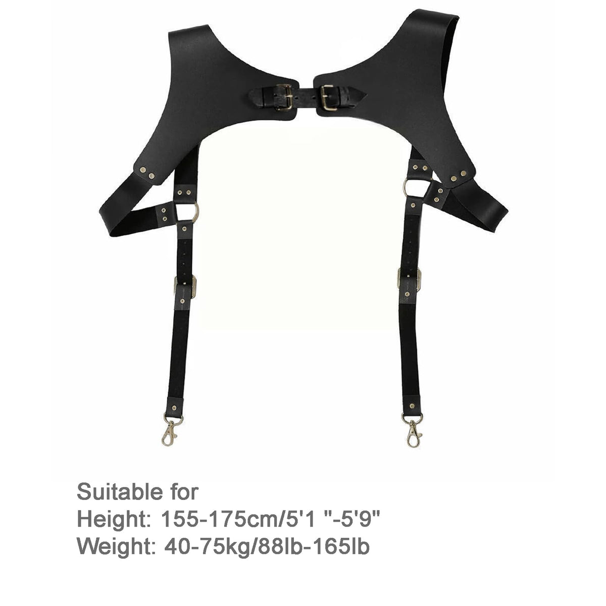 TARZNGGLOP Harness Belt Costume for Men, Men's Pu Leather Body Chest Sexy Body Harness Belt Adjustable Buckle Clothes Outfits, Nightclub Cosplay Clubwear