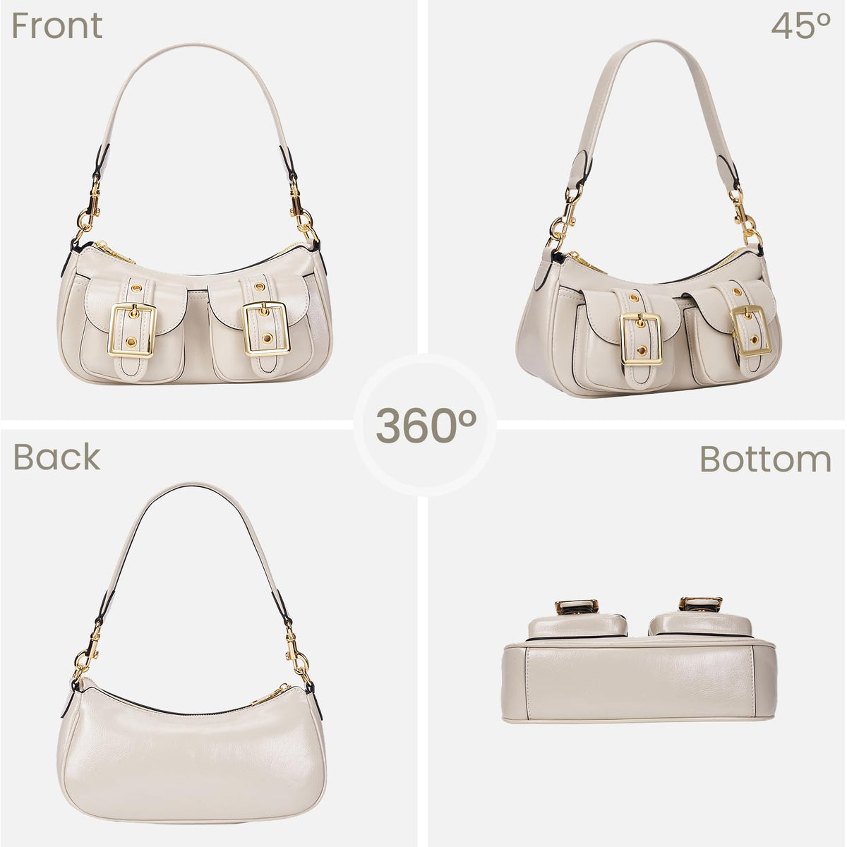Shoulder Bag for Women Y2k Purse Leather Hobo Tote Handbag Trendy Going Out Purse Crossbody Everyday Purse