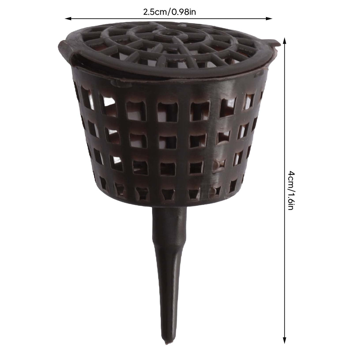 100PCS Bonsai Fertilizer Cups, Plastic Fertilizer Mesh Basket with Lid, Planting Fertilizer Net Pot, Garden Nutrition Box Tools for Succulents and Orchids (Small Size with Lid)