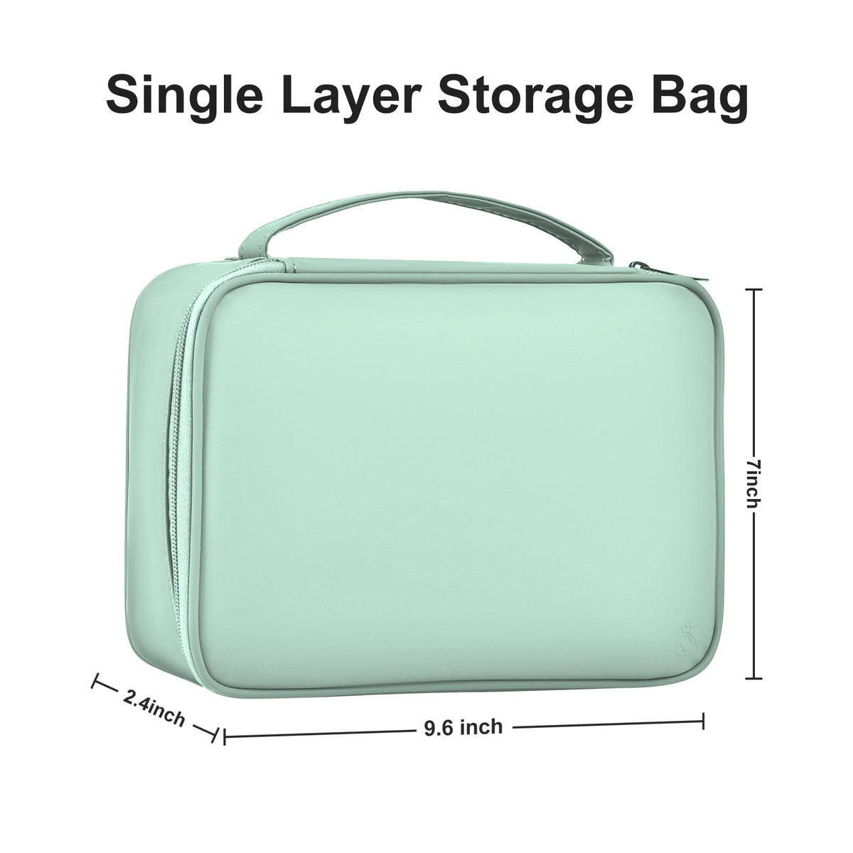 miloocul Large Capacity Electronics Accessories Organizer Travel Case with Adjustable Divider Waterproof Leather Cord Shockproof Tech Organizer Bag(Light Green, Single Layer)
