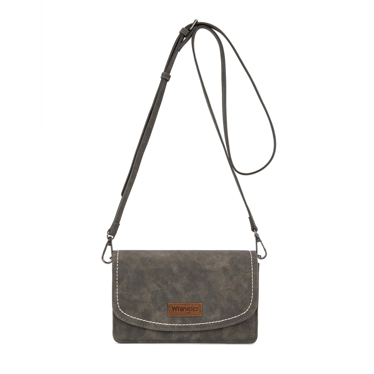 Wrangler Small Crossbody Wallet Purses RFID Trendy Purses for Women with Adjustable Straps,WG321-W087GY