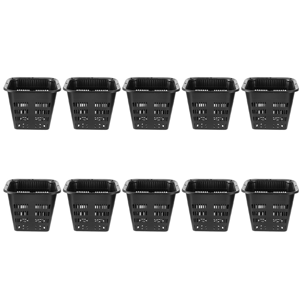 Yardwe Root Control Basin Square Net Pot 5.38 Inch Thickened Plastic Hydroponic Plant Basket for Root Growth and Water Cultivation