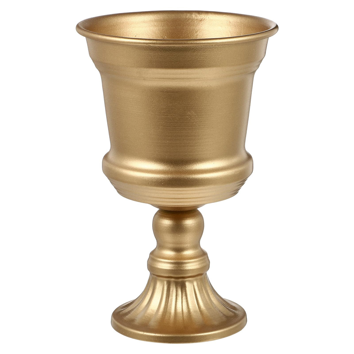 Yardwe Iron Urn Planter, Rustic Metal Flower Pots Decoration Vase for Wedding Party Home Garden Porch Front Door Decoration (Gold)