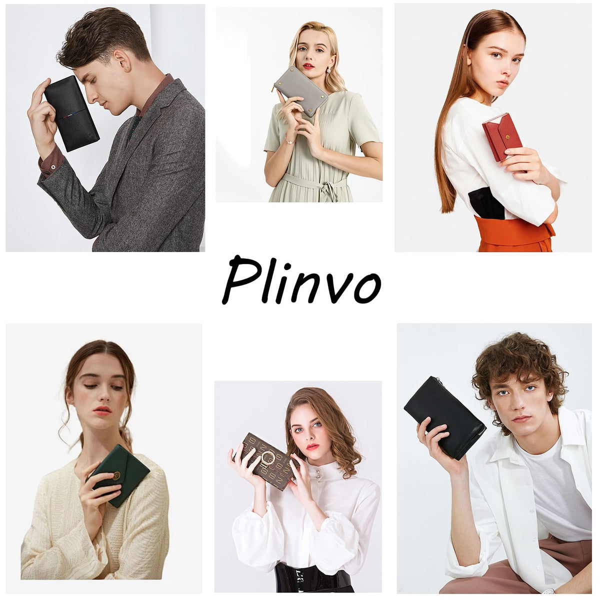 Plinvo Mens Large RFID Blocking Genuine Leather Wallet Trifold Card Holder with Snap Closure and 3 ID Windows (Coffee)