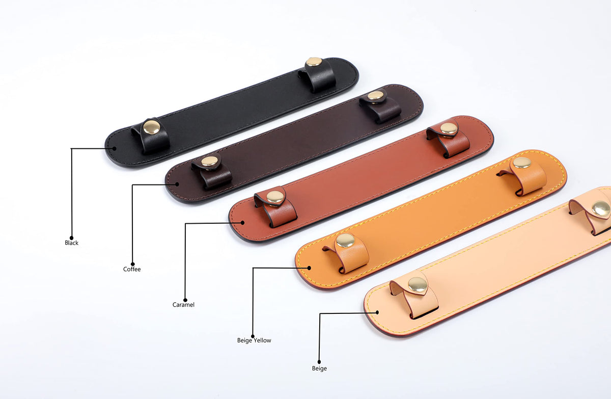 GOXTECH Leather Shoulder Strap Pad for Designer Trendy Bags (Coffee color)