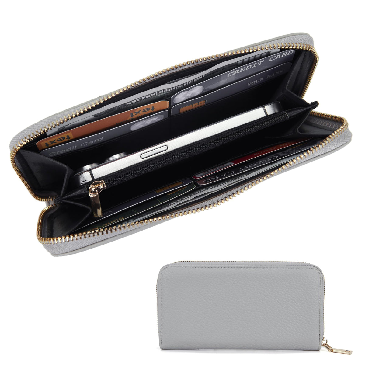 Large Crossbody Purses Set For Women Shoulder Bag Tote Handbags Ladies Hobo Bags With Wallet 4PCS Grey