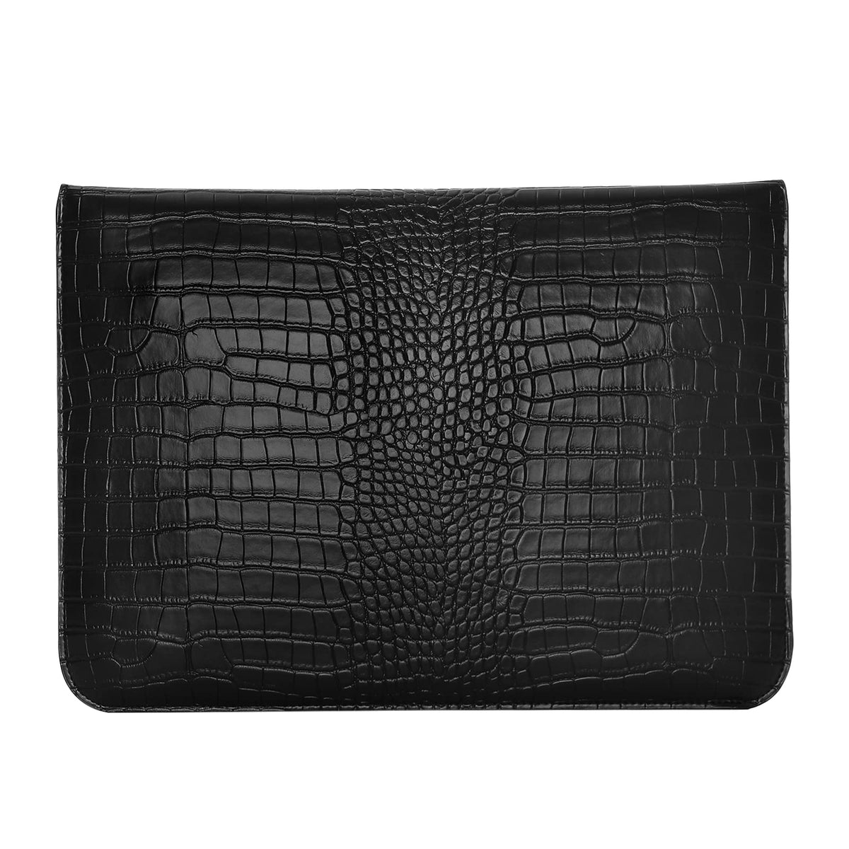 MOSISO Laptop Case 13 inch, 13 inch Laptop Sleeve Compatible with MacBook Neo 13 A18 Pro A3404 Air M4 M3 M2 M1 2026-2018 / Pro M2 M1 2026-2016, Crocodile Grain PU Leather Flap Case Bag, Black