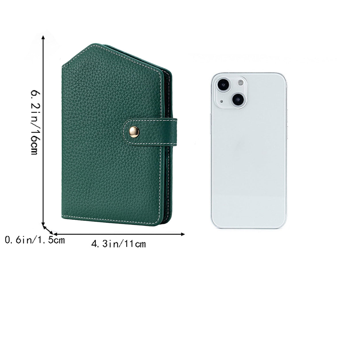 Cute RFID Passport Wallet for Women Leather Slim Passport Holder Travel Wallet Cover with Zipper Coin Purse, Credit Card, Sim and Tticket Slots (Green)