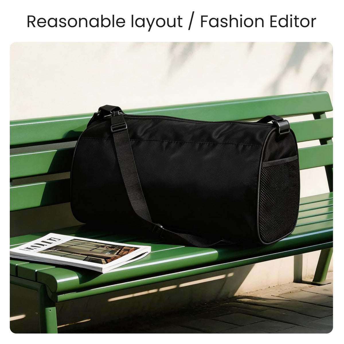 C&F BOGMOST Small Gym Bag for Women & Men,Small Lightweight Duffel Bag Carry On Bags Mini Duffel Travel Bag Waterproof Sports Bags for Workout/Sport/Travel, Black