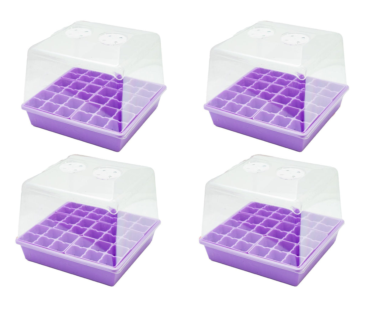 Bootstrap Farmer Countertop Seed Starter Kit in Purple, Reusable 1010 Tray Bundle with Inserts and Humidity Dome