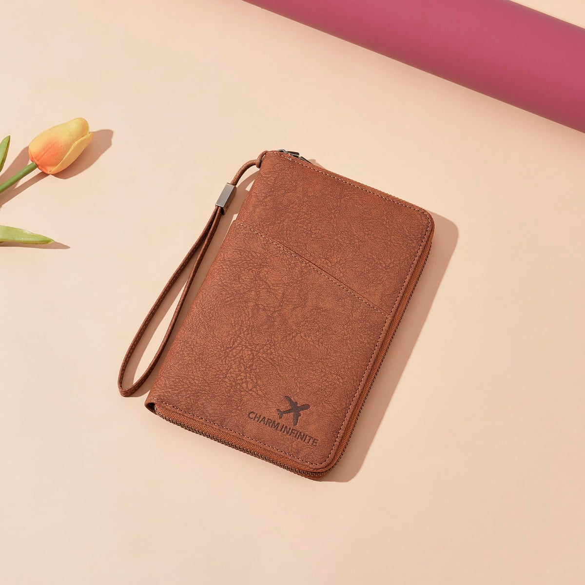 LEEXTON Family Passport Holder Wallet RFID Blocking Zippered Passport Wallet,Women and Men Travel Wallet Ladies Passport Cover