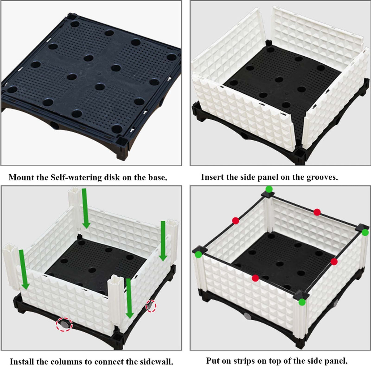YSUEFIJO Raised Garden Bed for Vegetables, Planter Box for Outdoor Plants, Garden Planter Box Kit, Elevated Garden Boxes Plant Pots, for Vegetables Flower Herb Patio