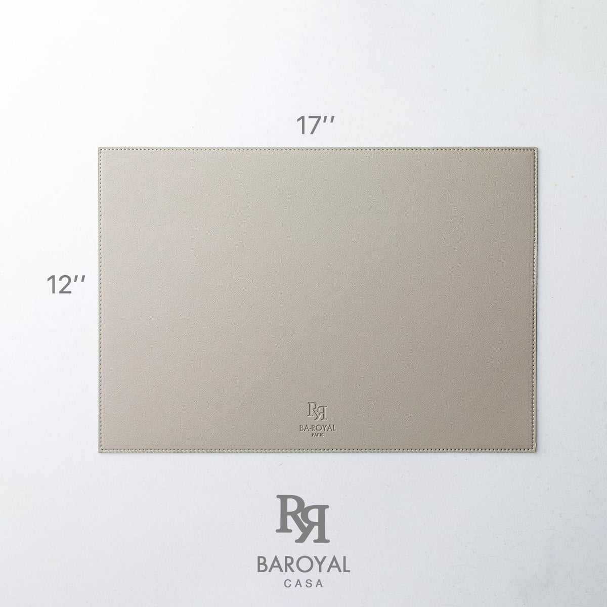 Baroyal Faux Leather Placemats Set of 6 Vinyl Washable Wipeable Table Mats for Kitchen Dining Table Heat Resistant Waterproof Indoor/Outdoor Placemats Non-Slip Easy Clean Place Mats-Almond Birch