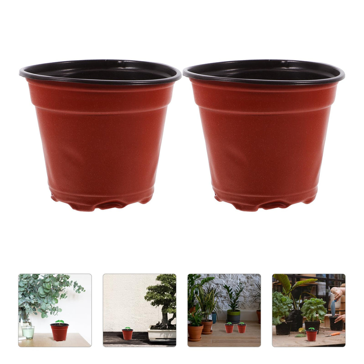 Operitacx 100pcs Plastic Strawberry Nursery Cups Indoor Plant Germination Pots with Dual-Color Seedling Growing Containers for Gardening and Plant Propagation