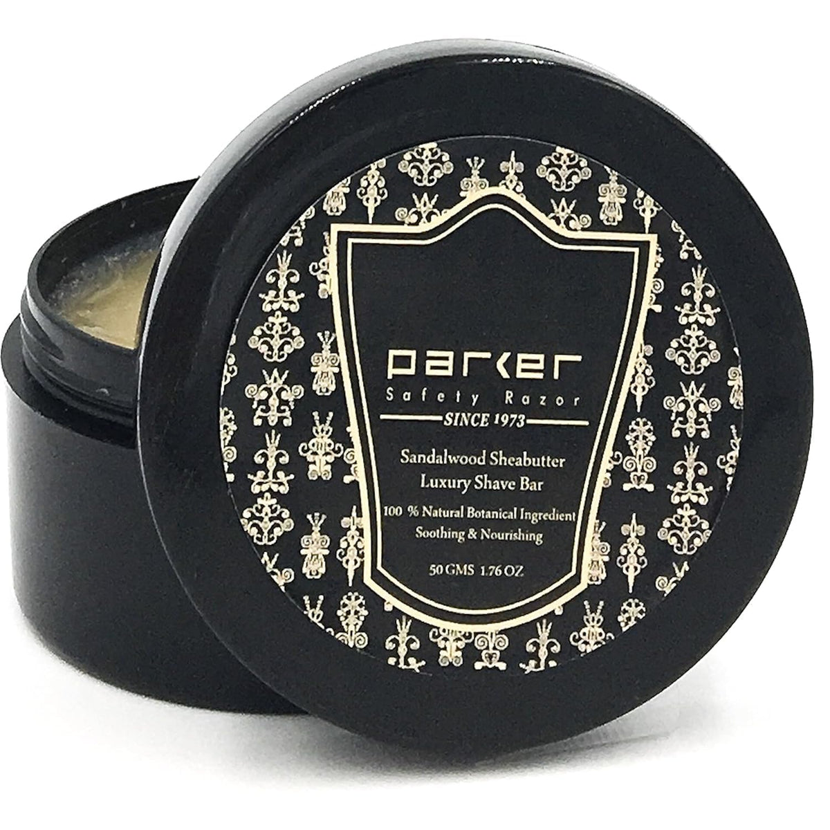 Parker Travel Shave Kit – Premium Buffalo Leather Travel Bag, Portable Safety Razor with 5 Blades, Pure Badger Lathering Brush & Sandalwood Shea Butter Soap