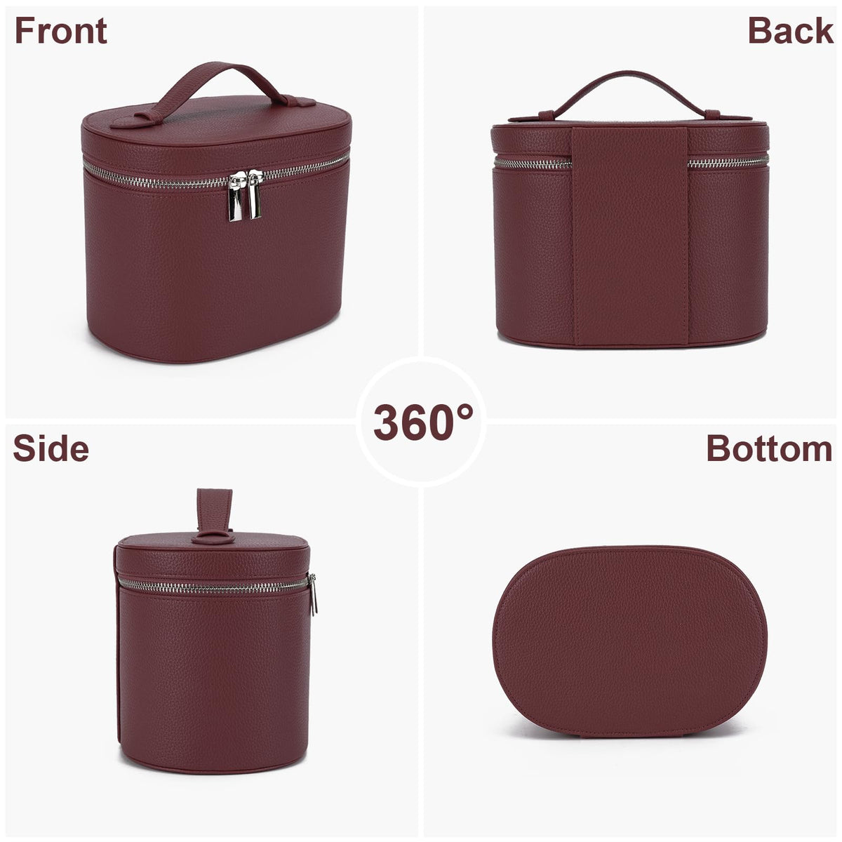YFGBCX Makeup Bag Vanity Case with Removable Divider Travel Toiletry Bag Portable Cosmetic Bag Makeup Organizer Case