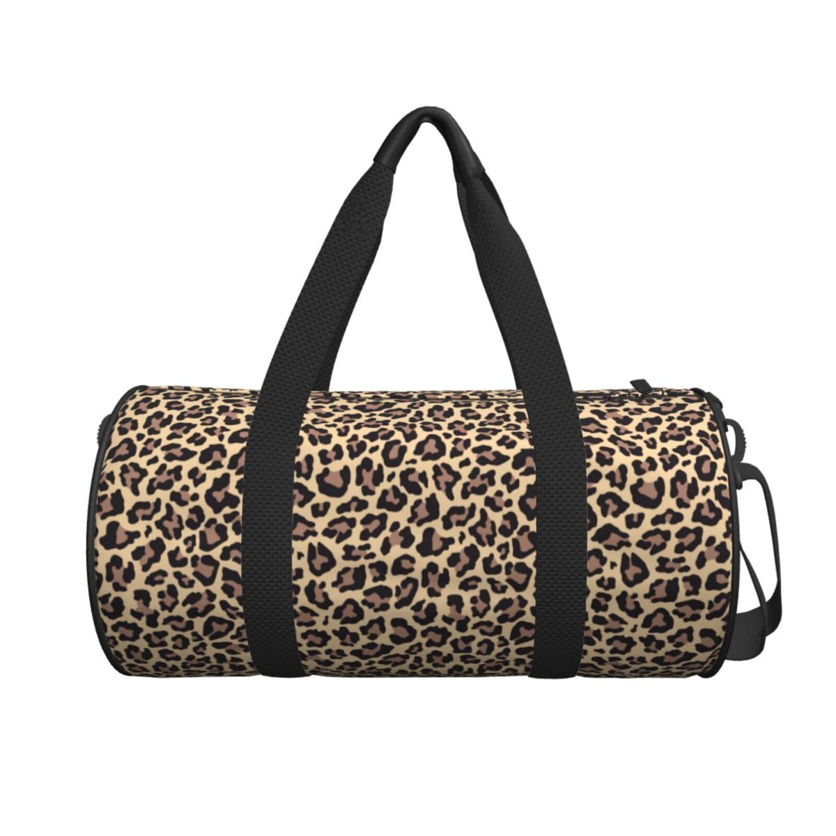 Gbuzozie Leopard Print Gym Duffle Bag Foldable Cheetah Lightweight Carry On Weekender Travel Duffel Bags Sport Bags For Fitness Yoga Beach Swim Men Women