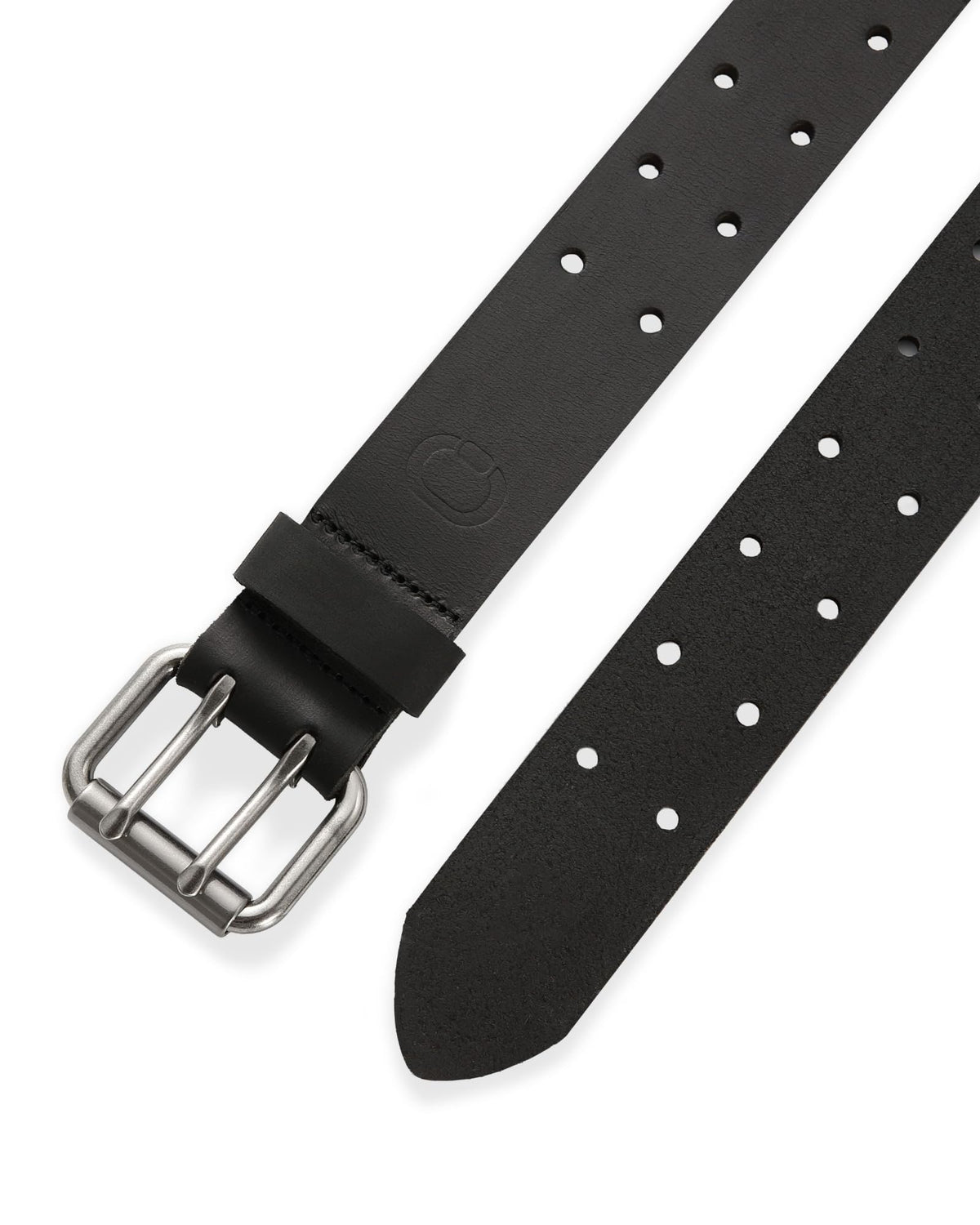 CHAOREN Work Belts for Men Heavy Duty - 1.5" Full Grain Leather Belt Casual - Fully Adjustable, Double Prong (Black)