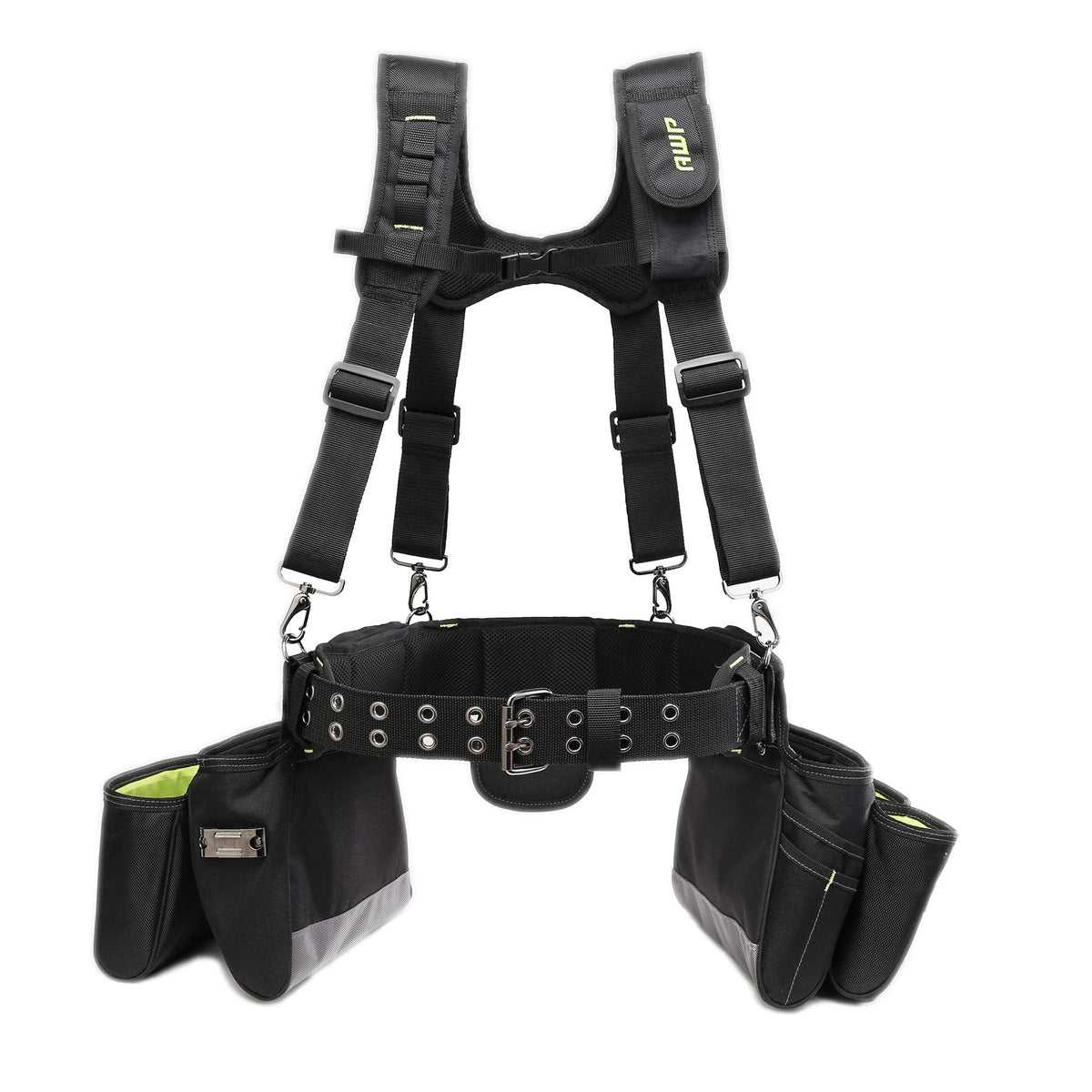 AWP Tool Belt Rig, Durable Heavy-Duty Multi-Pocket Organizer, Adjustable Waist Belt for Carpenters, Electricians, and Men’s Construction Work Gear, 1L-50-2
