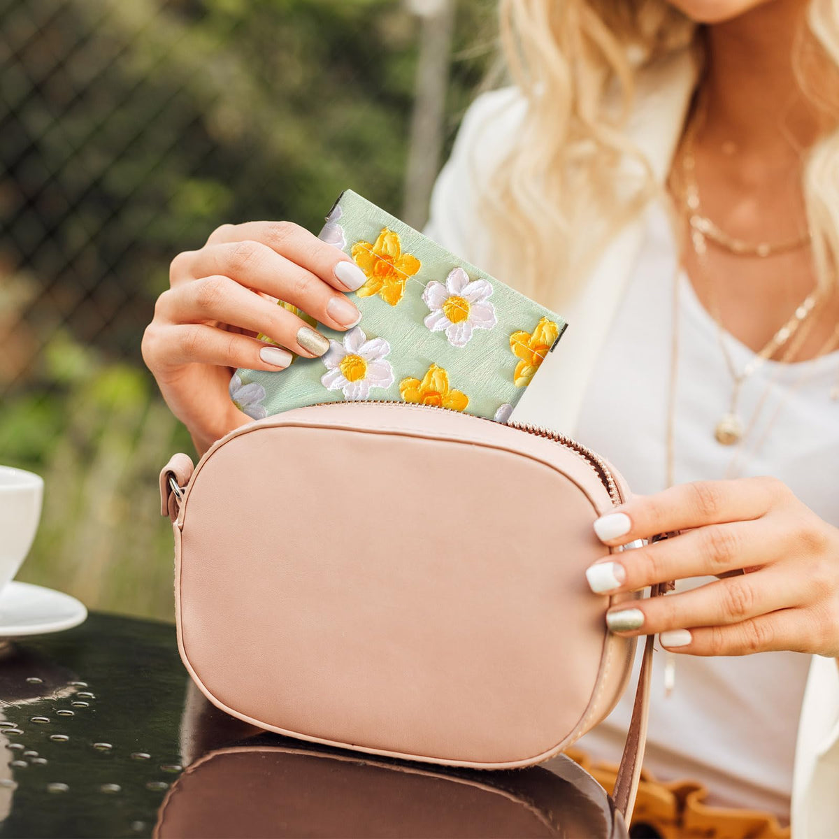 2Pcs PU Leather Small Squeeze Coin Purse Pouch Mini coin Bag Unique And Cute Wallet Cosmetic Bags Change Bag For Women Girls Men (Pink and Yellow Flowers L