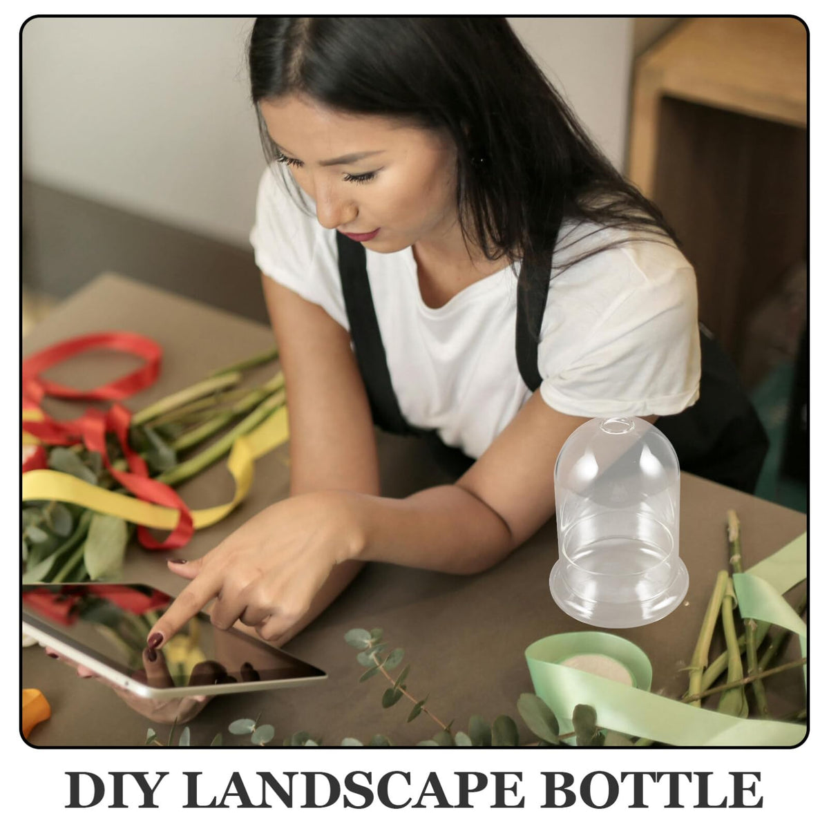 HOLIDYOYO Landscape Terrarium Bottle Glass Display Jar for Plant Arrangements for Home Office Garden Decor