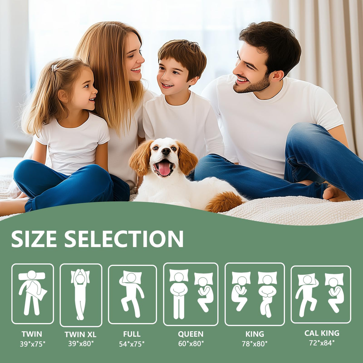 Premium Waterproof Mattress Protector King Size, Breathable Bed Cover 3D Air Fabric Cooling Mattress Pad Cover Smooth Soft Noiseless Washable, 8''-21'' Deep Pocket (White)