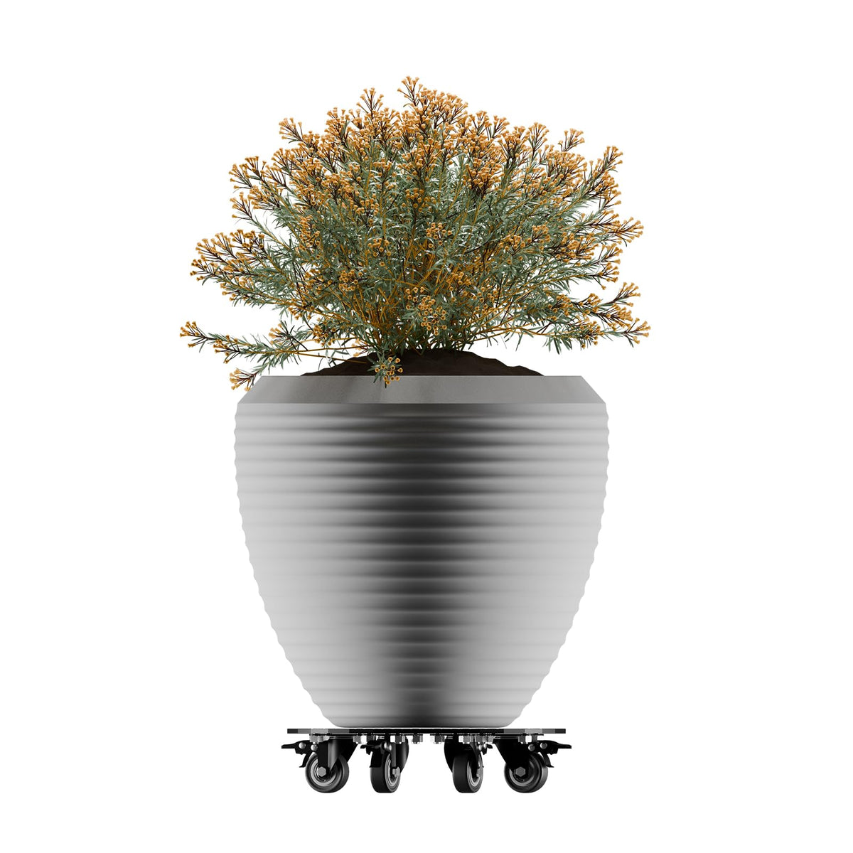 NULTRUMA Plant Caddy with Wheels, 3.0mm Thick Heavy Duty Steel Rolling Plant Stand, 500 lbs Load Capacity, Indoor Outdoor Plant Dolly for 12 Inch Flower Pots, Garden Plant Mover with Casters