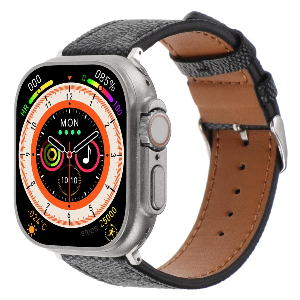 Avazera Leather Band 44mm 42mm 40mm 38mm Compatible with Apple Watch Men Women,Design for Replacement Band Compatible with Watch Series 6/5/4/3/2/1, iWatch SE (Black, 38/40MM)