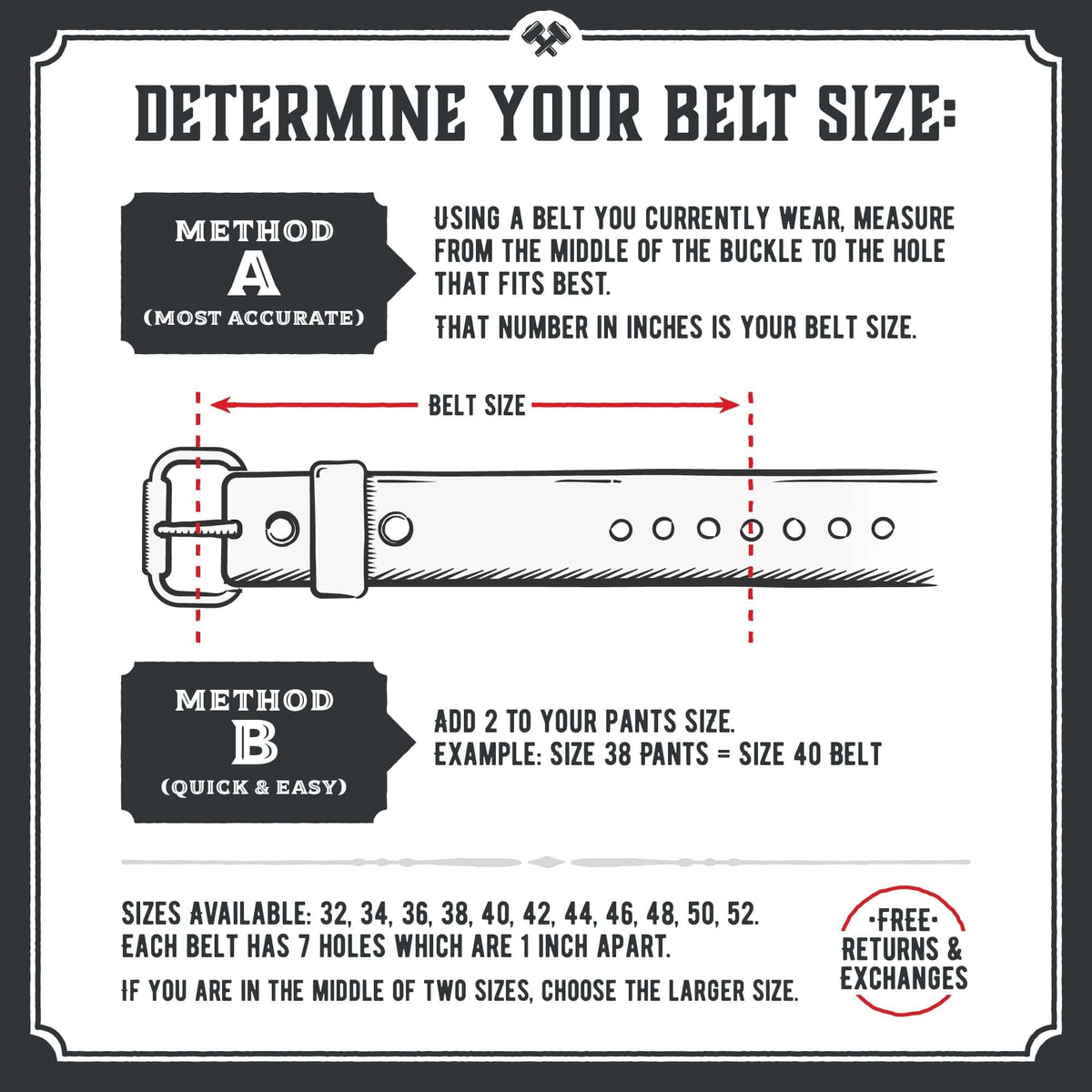 American Made Mens Belts for Jeans | Leather Belts for Men | Brown Belt Men Size 36