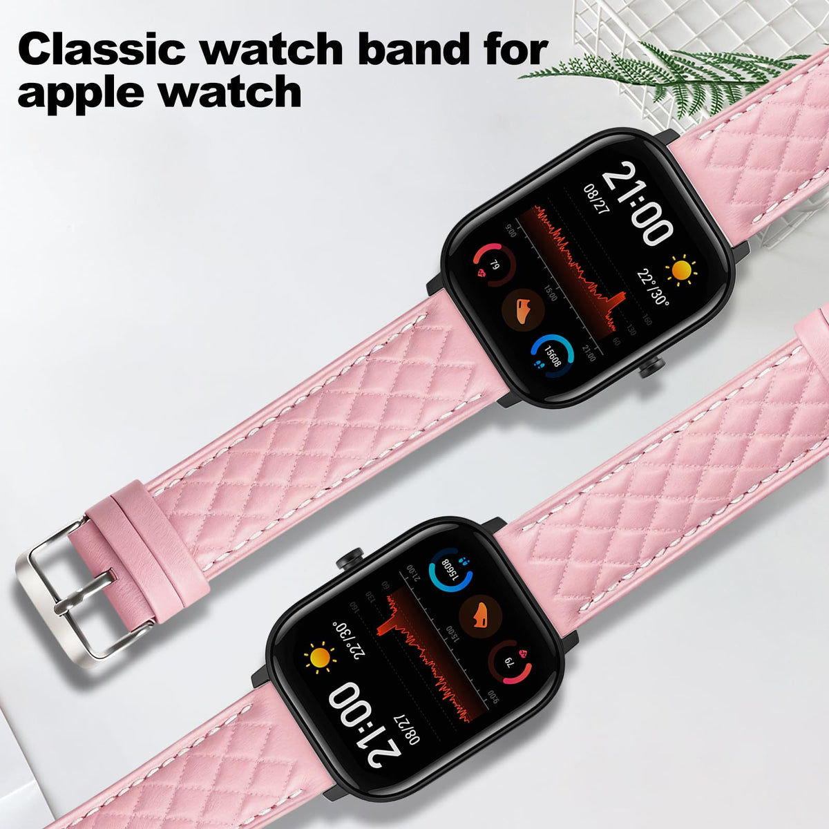 Women Genuine Lether Watch Band for Apple Watch, Dressy Soft Leather Watch Strap for Small Wrist, Compatible with Apple Watch Series 11 10 9 8 7 6 SE Ultra 3 2 1 38mm 40mm 41mm 42mm 44mm 45mm 46mm 49mm