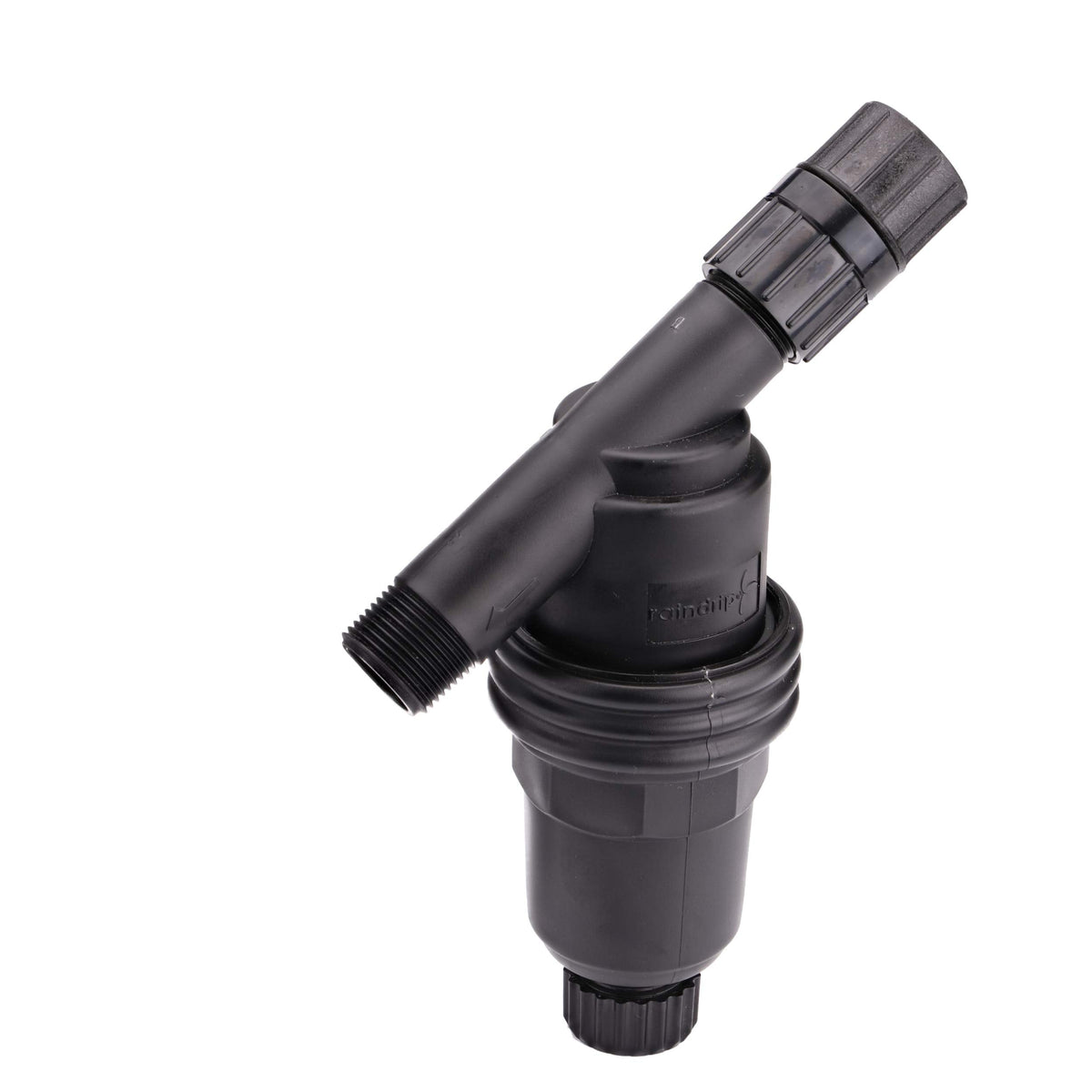 Raindrip R605DT "Y" Filter, 3/4-Inch MPT X 3/4-Inch MPT, for Drip Irrigation Systems, Connect to Pipe such as Sprinkler Riser, Removable Filter, Black