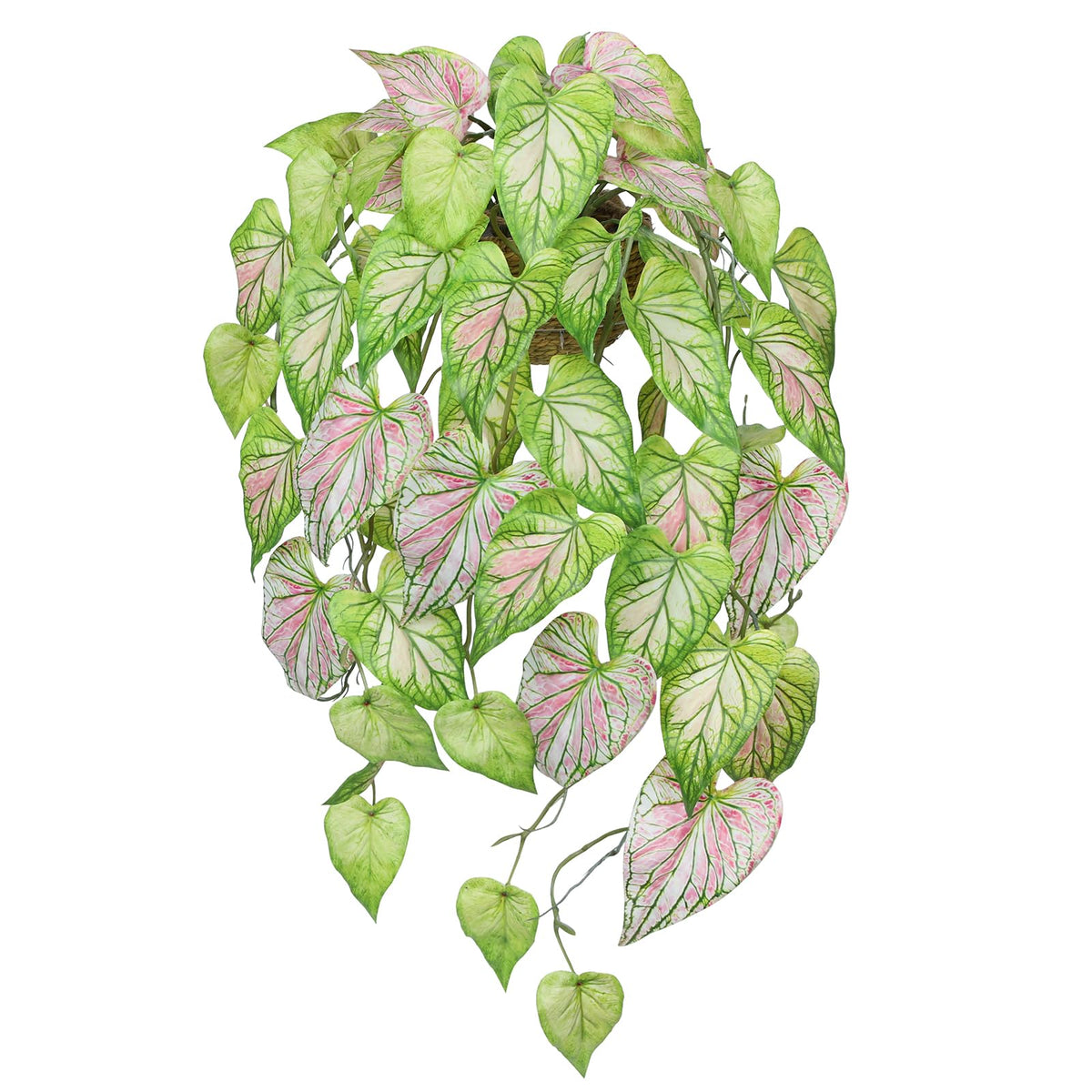 Large Fake Hanging Plants in Pot for Indoor & Outdoor, Long Artificial Hanging Pothos Plants Green, 27.6" Fake Potted Vines Ivy Greenery Plant for Room Wall Shelf Decor Living Room Patio Porch