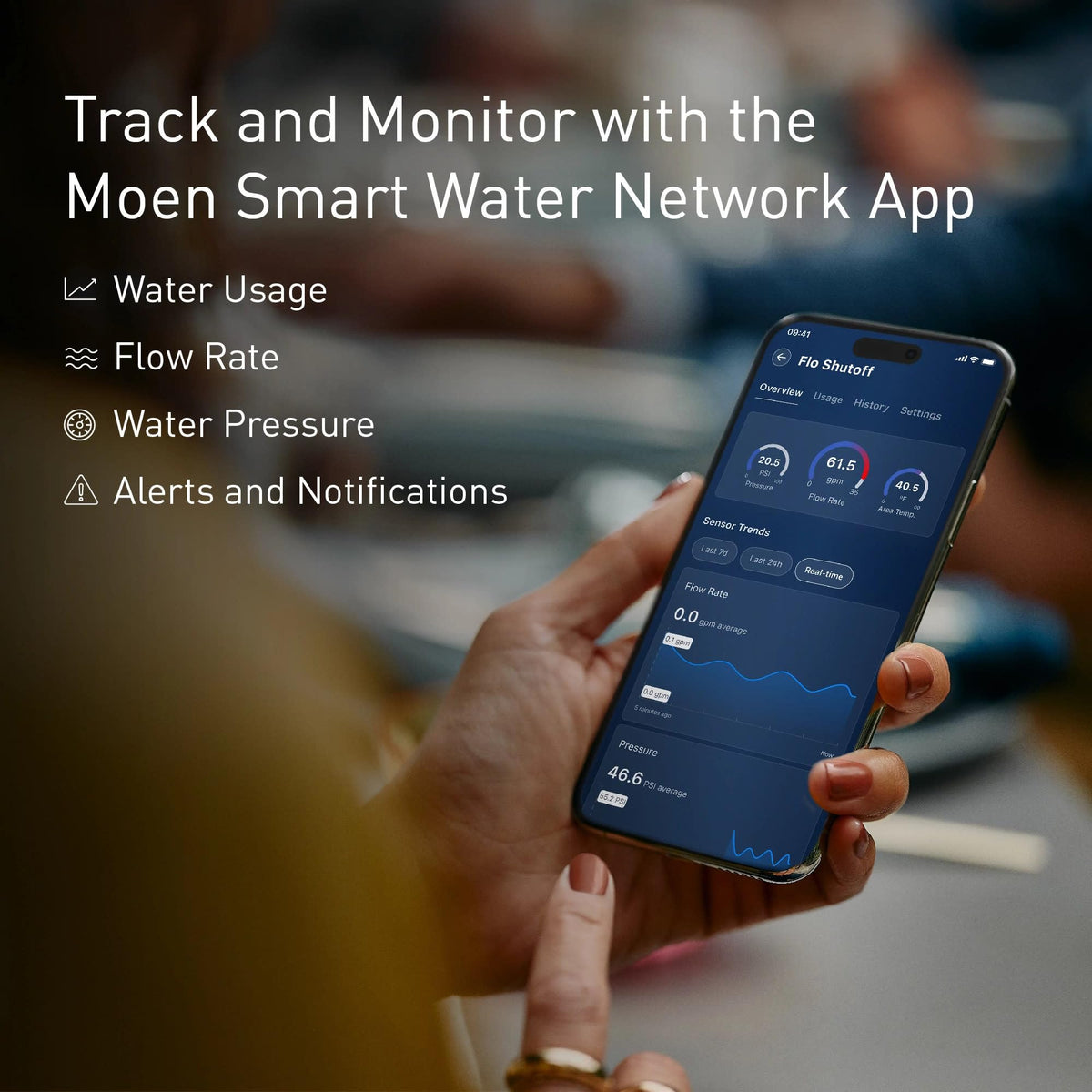 Moen Flo 1-inch Smart Water Shut Off Valve, Smart Home Water Monitor Leak Detector, Wifi Connected, App Enabled Flow Meter and Shutoff, 900-006