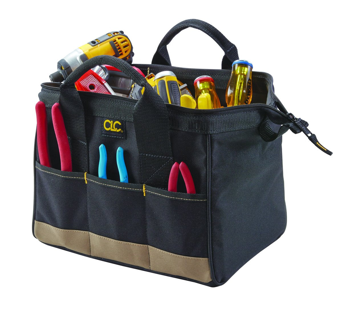 Custom Leathercraft1161 12 in. Standard Big Mouth Bag, 14 Pocket