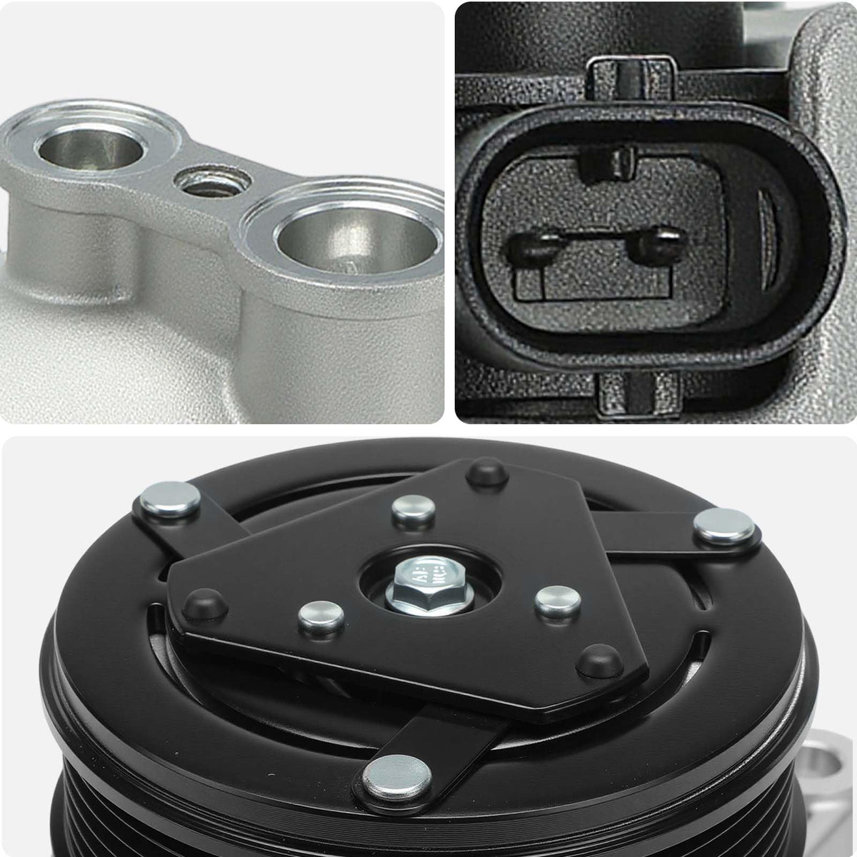 AISIN AFTERMARKET ACCGM-00637 Air Conditioner AC Compressor - Compatible with Chevrolet Corvette 2014-2019 6.2L - with 6-Pulley Groove, with Clutch