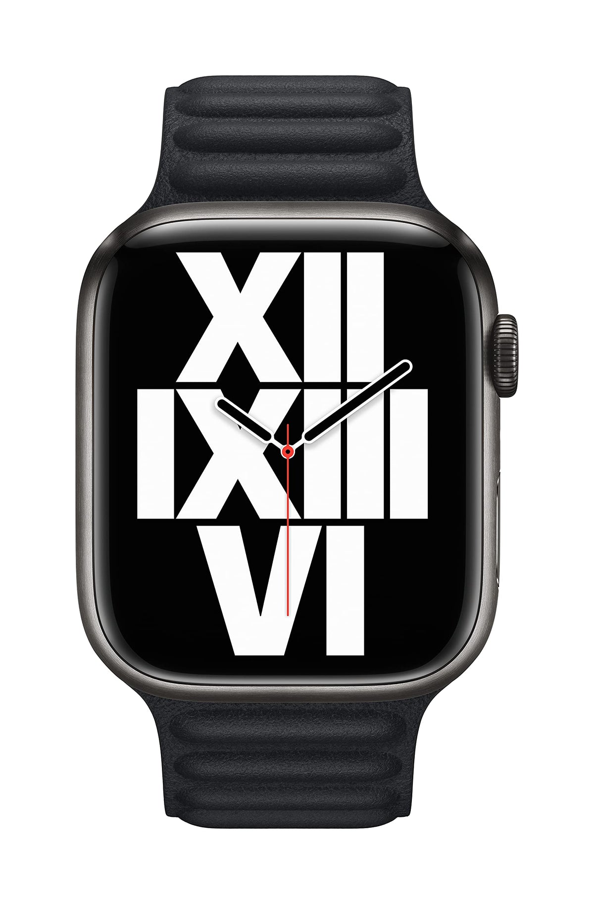 Apple Watch Band - Leather Link - (45mm) - Midnight - Small/Medium