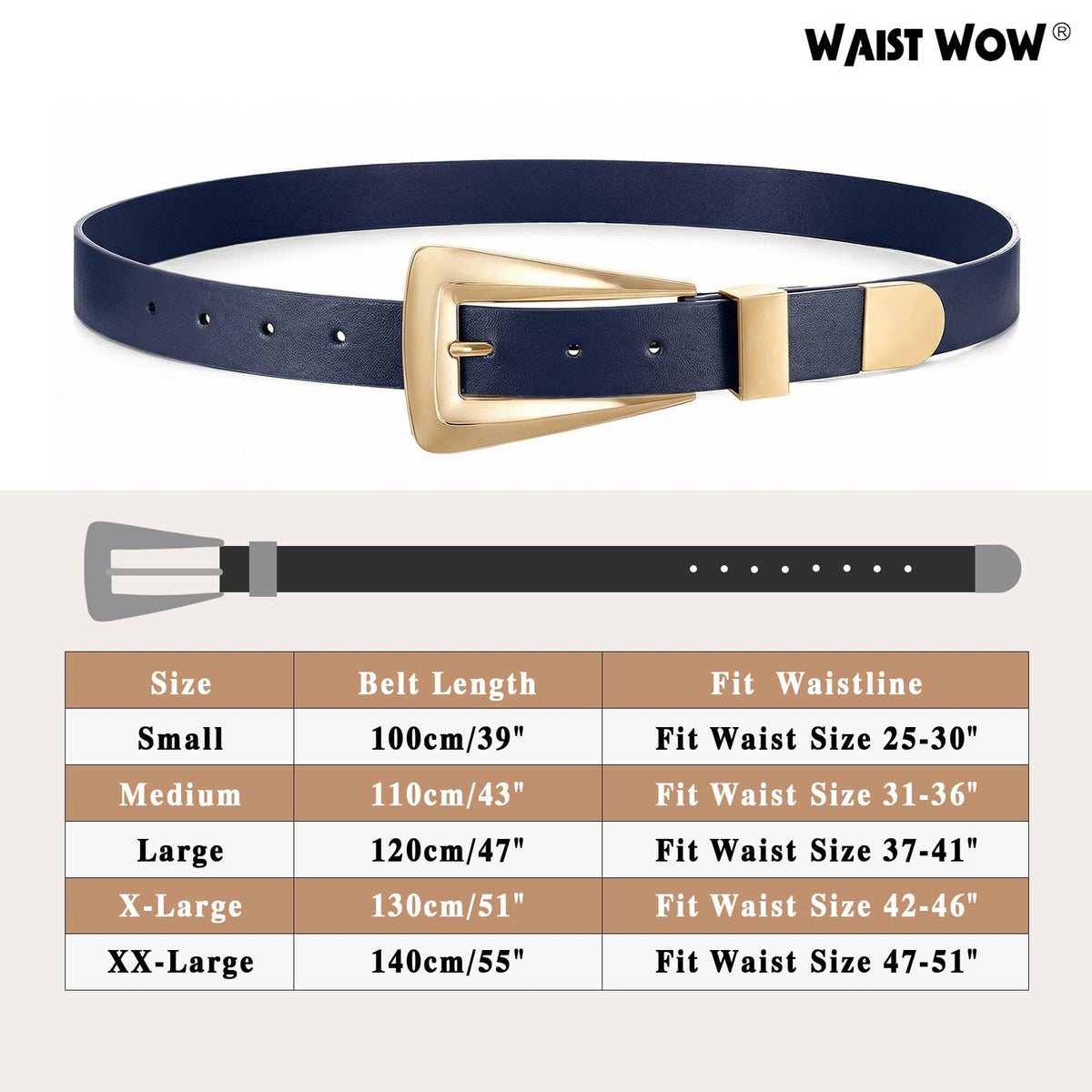 Women's Leather Belts for Jeans Pants Fashion Leather Waist Belt Ladies Dress Belts with Gold/Silver Buckle