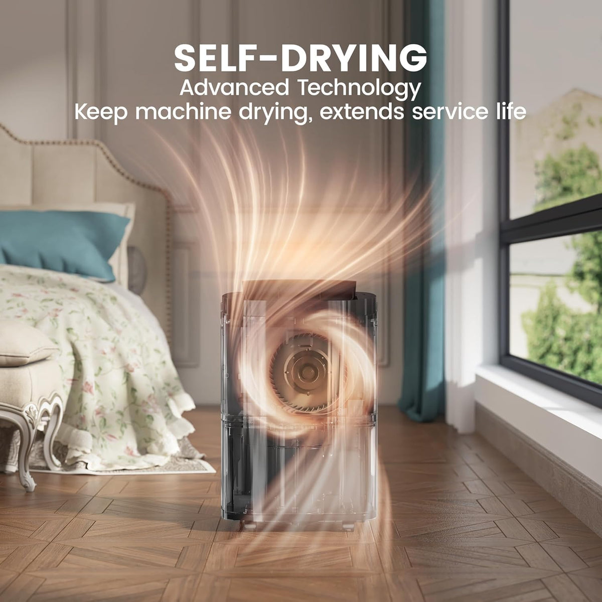 Kesnos 120 Pints 2025 Energy Star Dehumidifier for Home & Basement with Drain Hose, Ideal for Large Spaces up to 6,500 Sq. Ft., Featuring Auto Defrost & Self-Drying Function