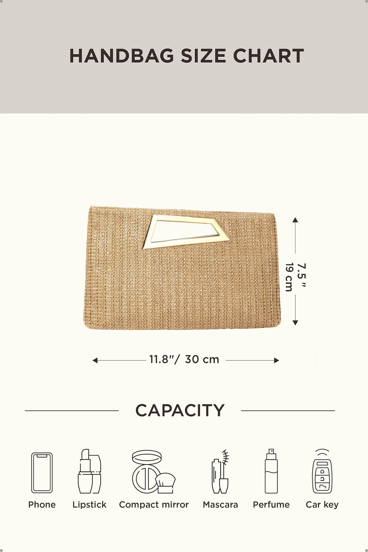 Coucoland Clutch Purse for Women - Evening Bags PU Leather Glitter Fashion Purse Handbag for Wedding Party Daily (Khaki)